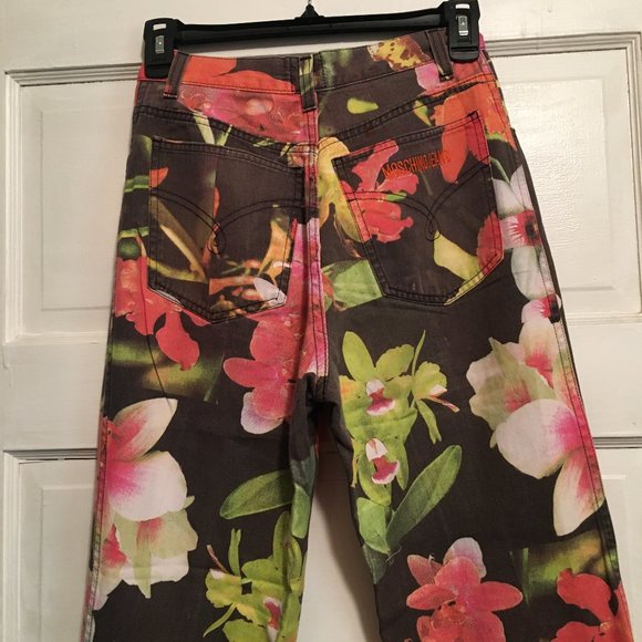 MOSCHINO JEANS Vintage Orchid Tropical Floral Pant - Picture 6 of 7